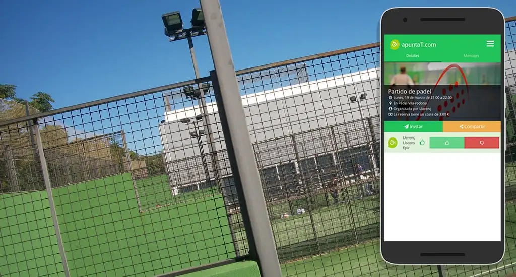 Gestión deportiva apuntaT.com app